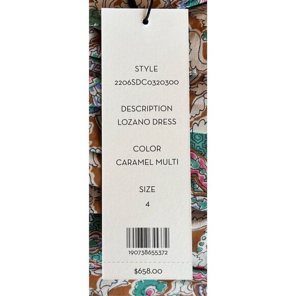 VERONICA BEARD Lozano Print Ruched Silk Blend Mini Dress NWT Size 4 - Picture 6 of 7